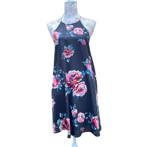 Everly Floral Halter Dress Size M - Picture 7 of 11